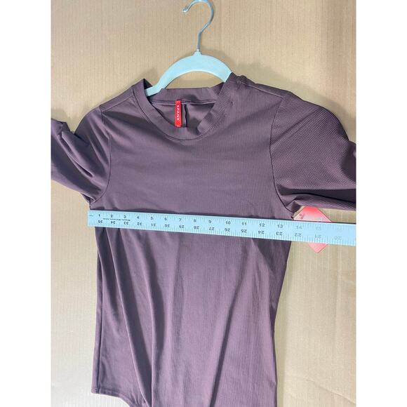 NWT SPANX BODYSUIT BROWN MINIMALIST ELEVATED BASICS STRETCHY CASUAL PREPPY - Picture 11 of 12